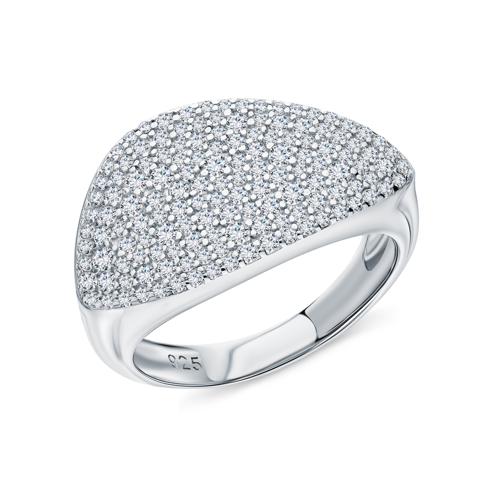 Серебряное кольцо с фианитами в Краснодаре