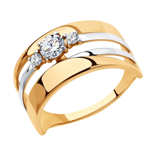 Золотое кольцо с фианитами SOKOLOV 018474 в Самаре