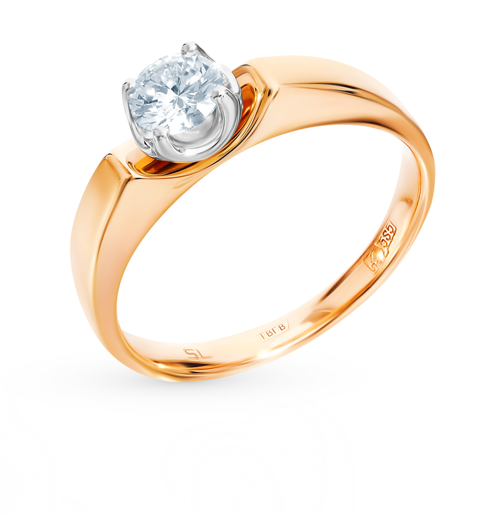 Золотое кольцо c бриллиантом в Новосибирске
