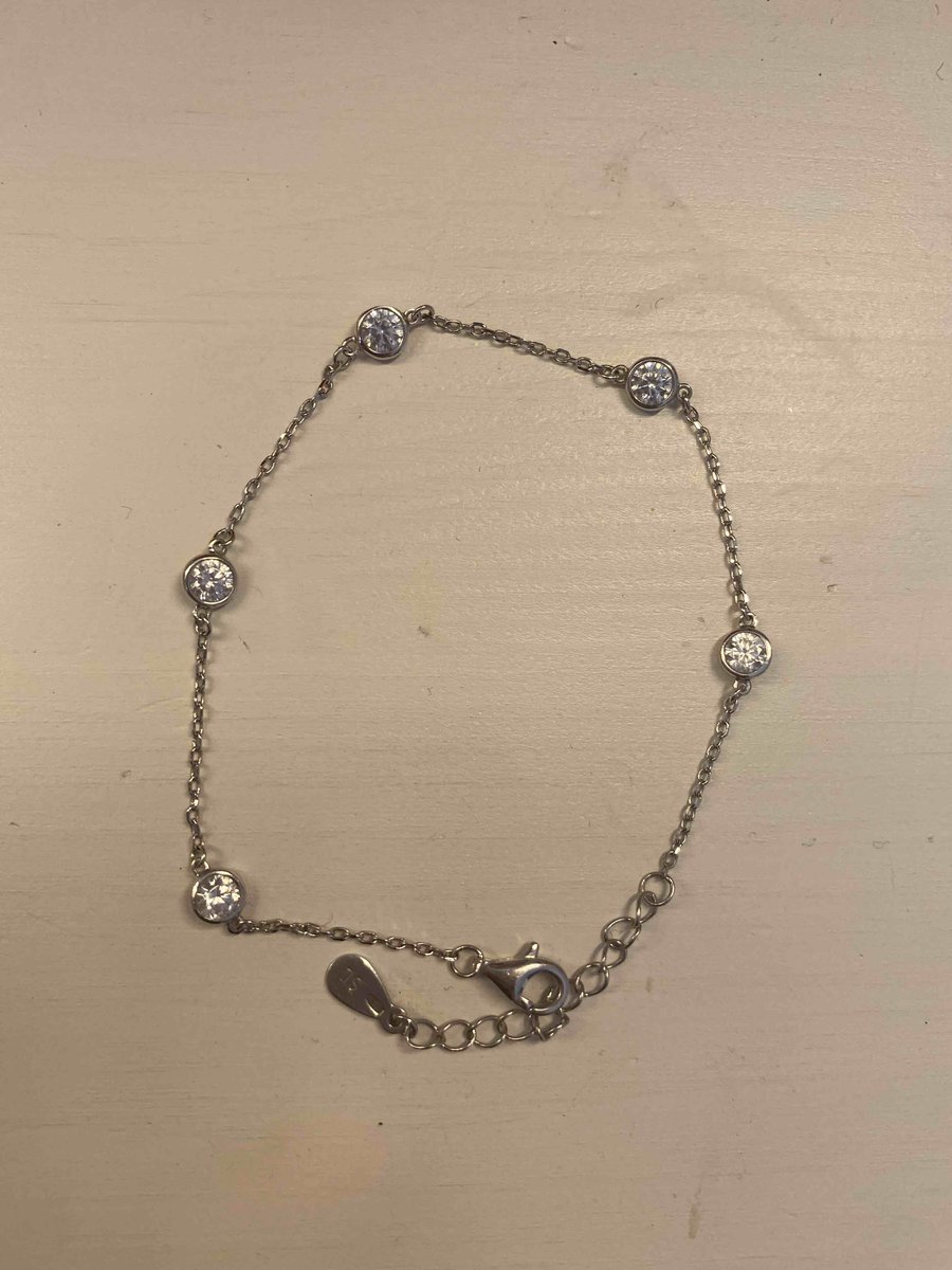 Серебряный браслет с фианитами SUNLIGHT: белое серебро 925 пробы ...