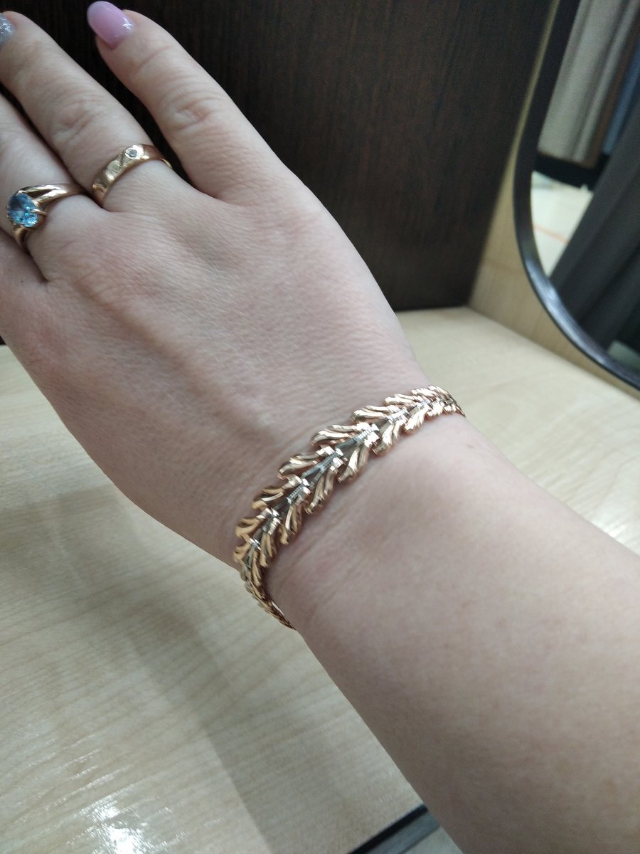 Золотой браслет JASMİNE JEWELLERY: розовое золото 585 пробы — купить в ...